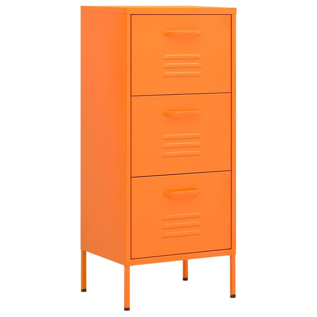 vidaXL Ντουλάπι Αποθήκευσης Πορτοκαλί 42,5 x 35 x 101,5 εκ. από Ατσάλι