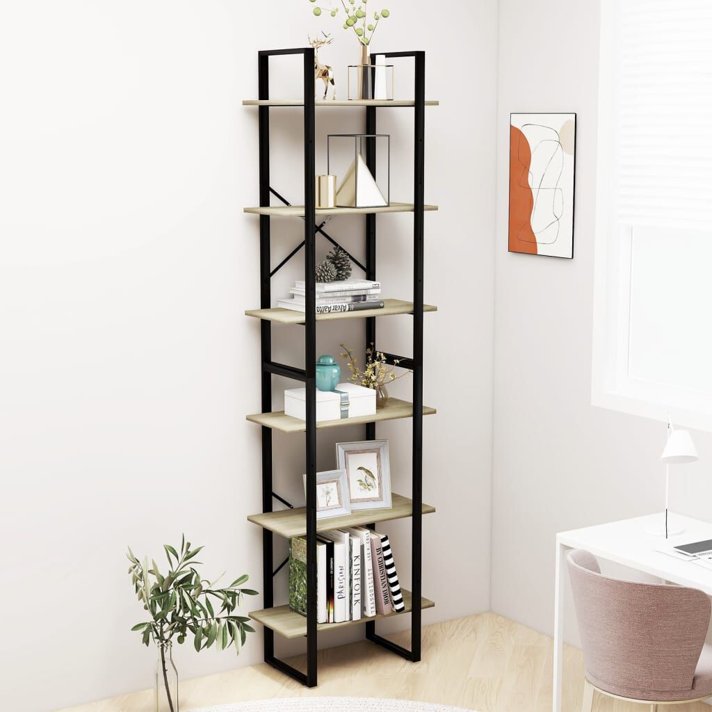 vidaXL Ράφι Αποθήκευσης Sonoma Δρυς 60x30x210 εκ. Επεξεργασμένο Ξύλο