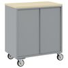 vidaXL Εργαστήριο με συρτάρι Μαύρο και γκρι 75 x 45 x 85 εκ.
