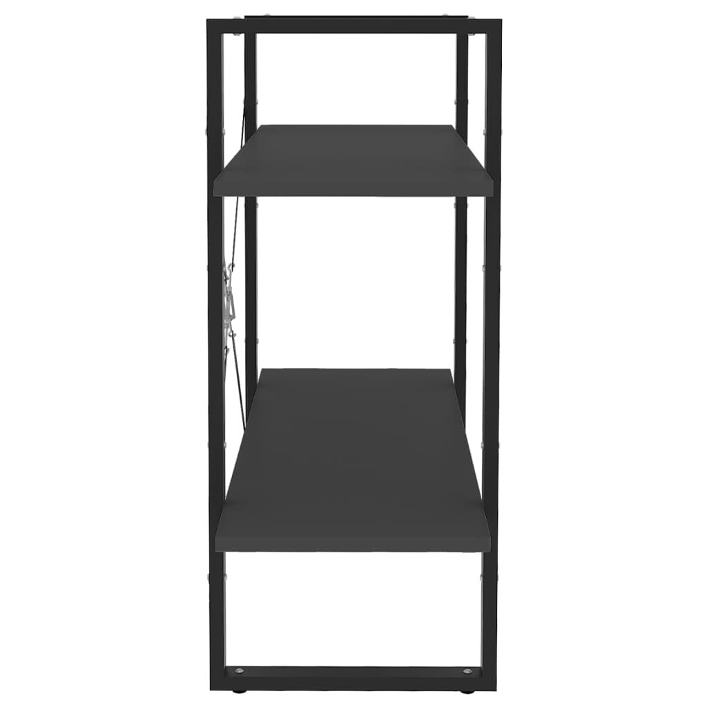 vidaXL Βιβλιοθήκη με 2 Ράφια Γκρι 80 x 30 x 70 εκ. από Επεξ. Ξύλο