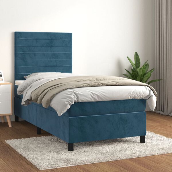 vidaXL &Kappa;&rho;&epsilon;&beta;ά&tau;&iota; Boxspring &mu;&epsilon; &Sigma;&tau;&rho;ώ&mu;&alpha; &Sigma;&kappa;&omicron;ύ&rho;&omicron; &Mu;&pi;&lambda;&epsilon; 90x190 &epsilon;&kappa;. &Beta;&epsilon;&lambda;&omicron;ύ&delta;&iota;&nu;&omicron;