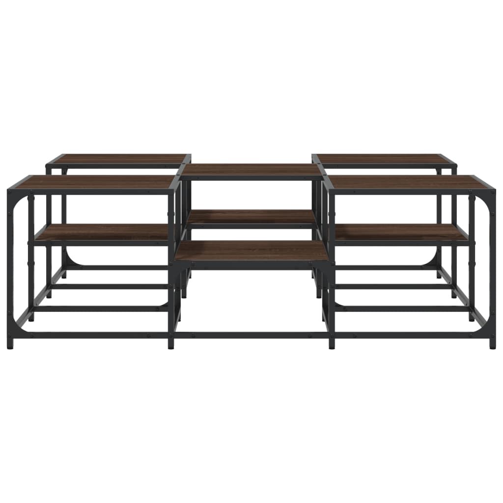 vidaXL Τραπεζάκι Σαλονιού Καφέ Δρυς 121x121x40 εκ. Επεξεργασμένο Ξύλο