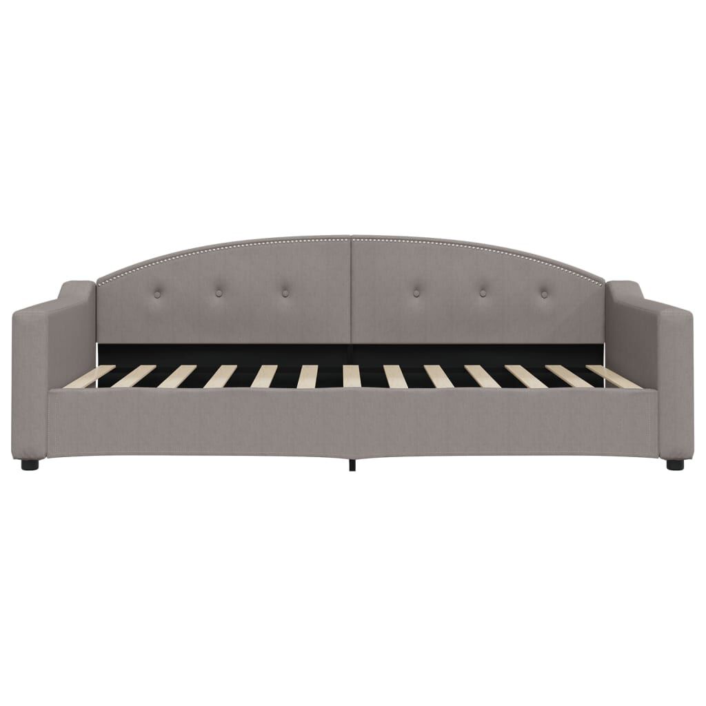 vidaXL Καναπές Κρεβάτι Συρόμενος Taupe 100x200εκ. Υφασμάτινος Συρτάρια