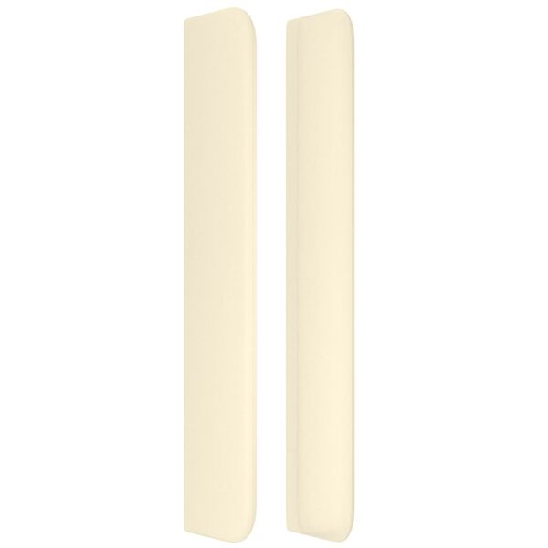 vidaXL Κεφαλάρι με Πτερύγια Κρεμ 83x16x118/128 εκ. Συνθετικό Δέρμα