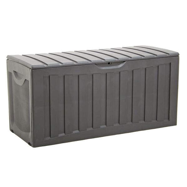 vidaXL Μπαούλο Αποθήκευσης Μαύρο 118 x 53 x 57 εκ. Πολυπροπυλένιο