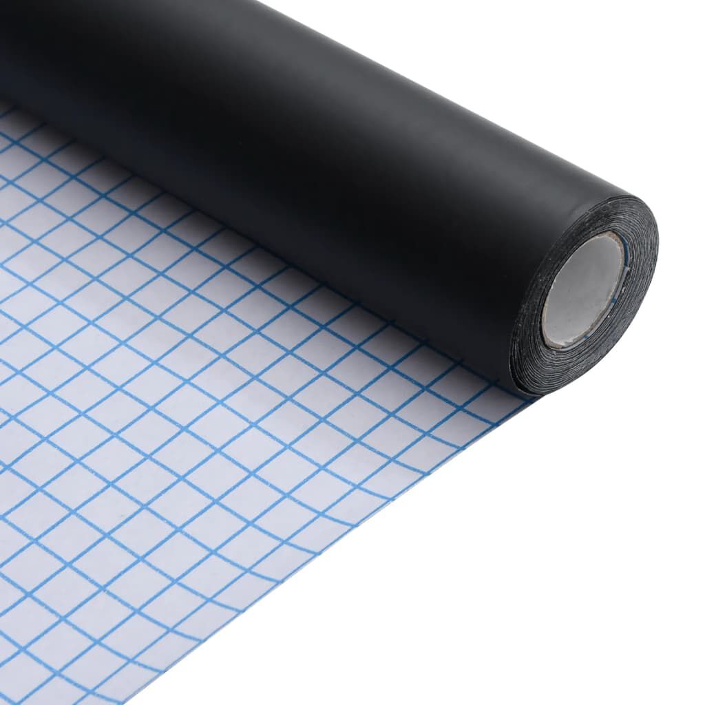 vidaXL Αυτοκόλλητο Επίπλων Ματ Μαύρο 90 x 500 εκ. από PVC
