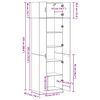 vidaXL Ντουλάπι αποθήκευσης Παλαιό ξύλο 70 x 42.5 x 225 εκ
