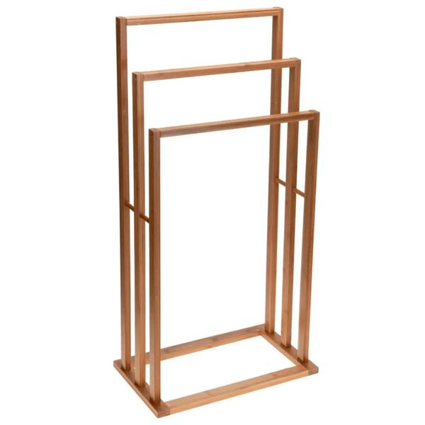 Bathroom Solutions Κρεμάστρα για Πετσέτες με 3 Mπάρες από Μπαμπού