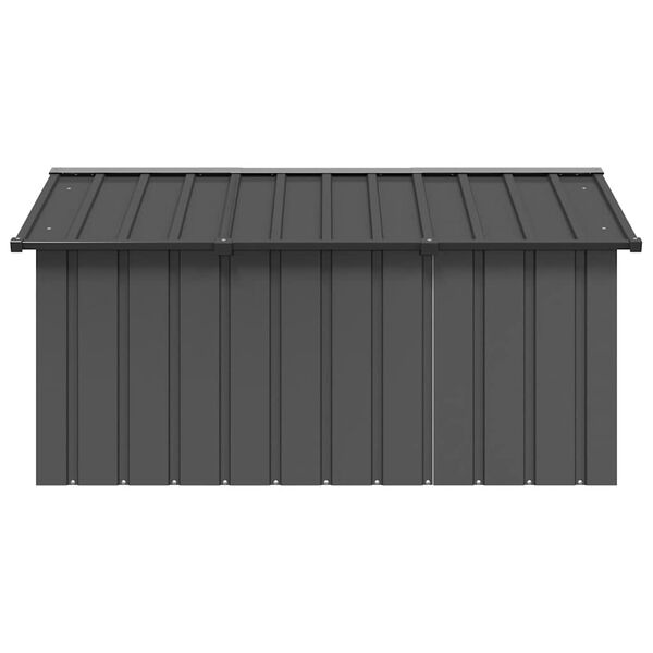 vidaXL Σπιτάκι Σκύλου Ανθρακί 116,5x153x81,5 εκ. Γαλβανισμένο Ατσάλι