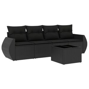 vidaXL &Sigma;&epsilon;&tau; &Kappa;&alpha;&nu;&alpha;&pi;έ &Kappa;ή&pi;&omicron;&upsilon; 5 &Tau;&epsilon;&mu;&alpha;&chi;ί&omega;&nu; &Mu;&alpha;ύ&rho;&omicron; &Sigma;&upsilon;&nu;&theta;&epsilon;&tau;&iota;&kappa;ό &Rho;&alpha;&tau;ά&nu; &mu;&epsilon; &Mu;&alpha;&xi;&iota;&lambda;ά&rho;&iota;&alpha;