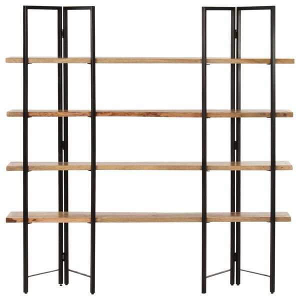 vidaXL Βιβλιοθήκη με 4 Επίπεδα 160 x 35 x 160 εκ. Μασίφ Ξύλο Μάνγκο