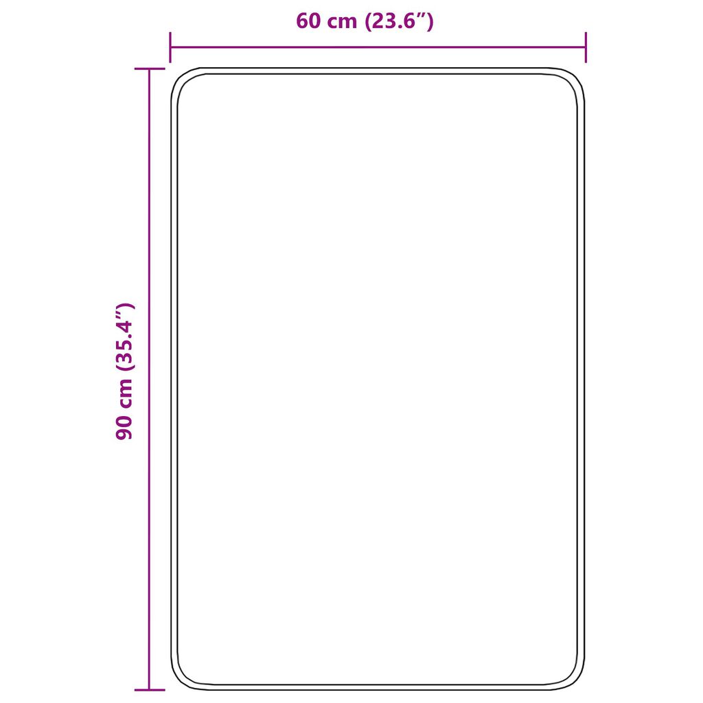 vidaXL Πατάκι Μπάνιου Ορθογώνιο Πορτοκαλί 60x90 εκ Πολυπροπυλένιο Αντιολισθητικό