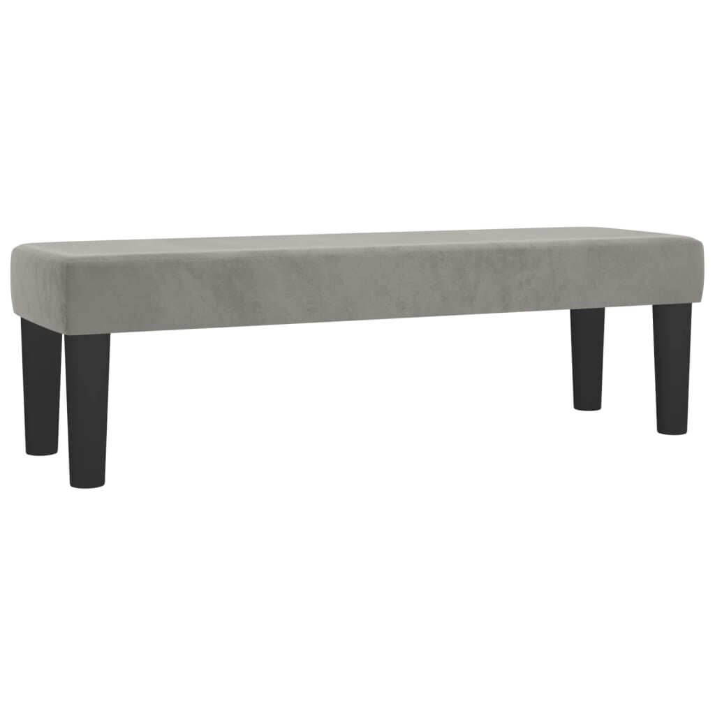 vidaXL Κρεβάτι Boxspring με Στρώμα Ανοιχτό Γκρι 140x190 εκ. Βελούδινο