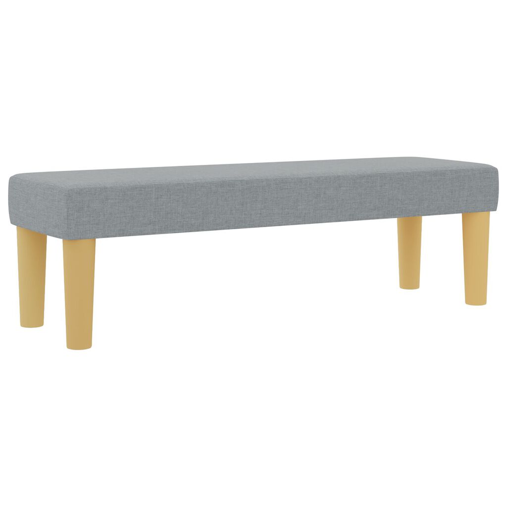 Κρεβάτι Box Spring με στρώμα και πάγκο vidaXL Ανοιχτό Γκρι 140x190 εκ Υφάσμα