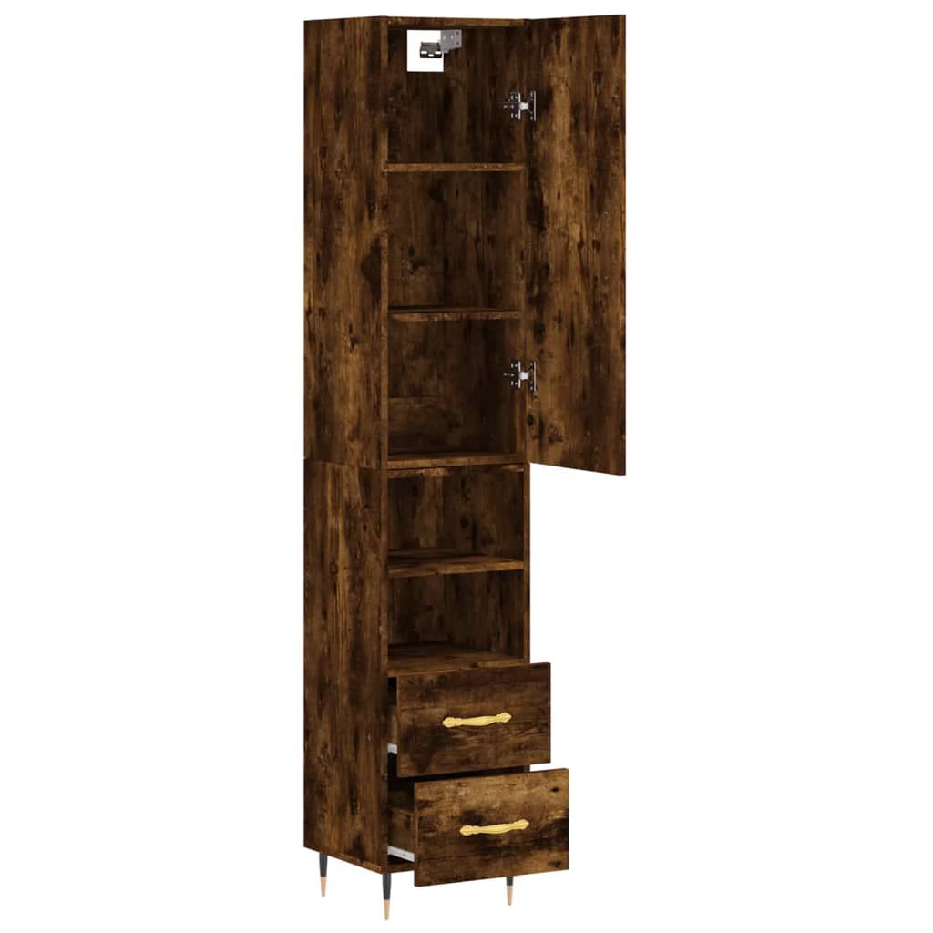 vidaXL Ντουλάπι Καπνιστή δρυς 34,5x34x180 εκ. από Επεξεργασμένο Ξύλο
