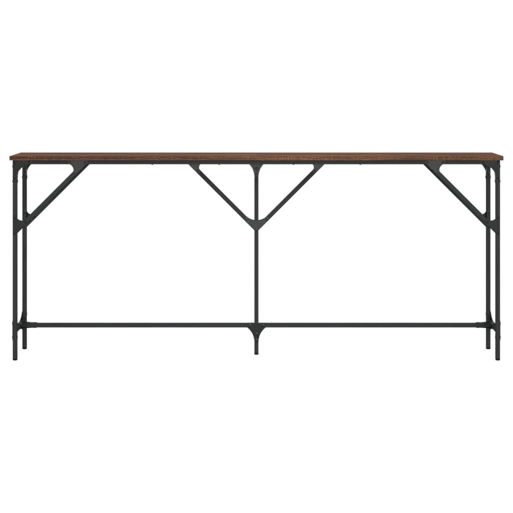 vidaXL Τραπέζι Κονσόλα Καφέ Δρυς 180x23x75 εκ. Επεξεργασμένο Ξύλο
