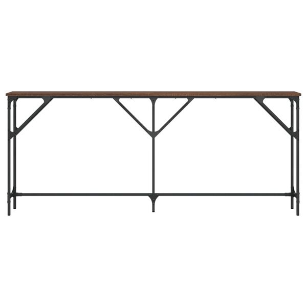vidaXL Τραπέζι Κονσόλα Καφέ Δρυς 180x23x75 εκ. Επεξεργασμένο Ξύλο