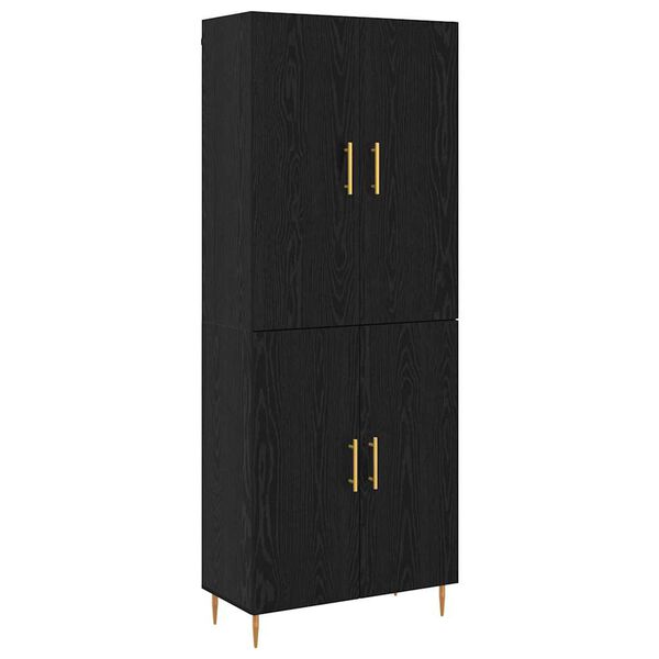 vidaXL Highboard &Mu;&alpha;ύ&rho;&eta; &delta;&rho;&upsilon;&sigmaf; 69,5 x 34 x 180 &epsilon;&kappa;. &Epsilon;&pi;&epsilon;&xi;&epsilon;&rho;&gamma;&alpha;&sigma;&mu;έ&nu;&omicron; &xi;ύ&lambda;&omicron;
