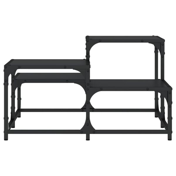 vidaXL Τραπεζάκι Σαλονιού Μαύρο 68 x 68 x 40 εκ. Επεξεργασμένο Ξύλο