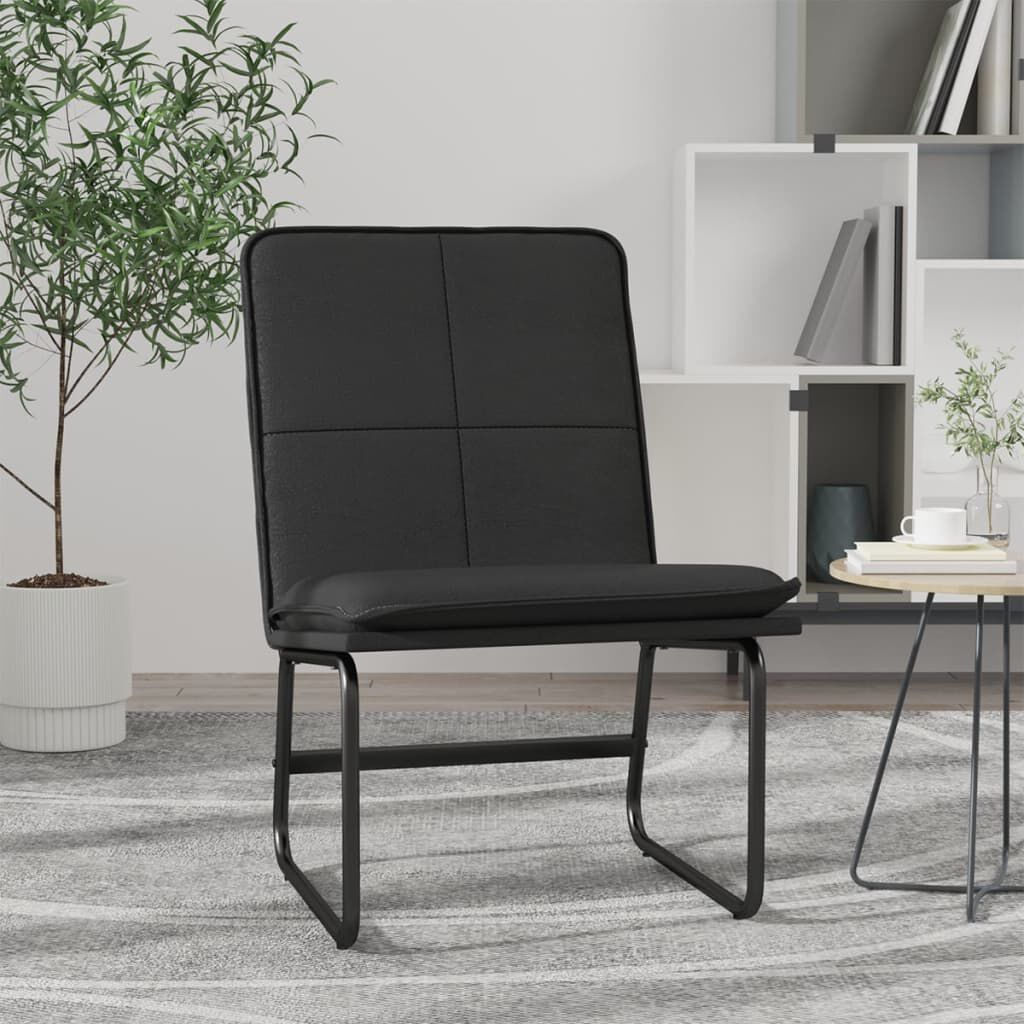 vidaXL Πολυθρόνα Μαύρη 54 x 75 x 76 εκ. από Συνθετικό Δέρμα