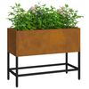 vidaXL Υψωμένη Γλάστρα Κήπου Σκ rusty 60 x 26 x 45 εκ