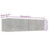 vidaXL Έπιπλο Τηλεόρασης Γκρι Σκυροδέματος 120x30x30εκ. από Επεξ. Ξύλο
