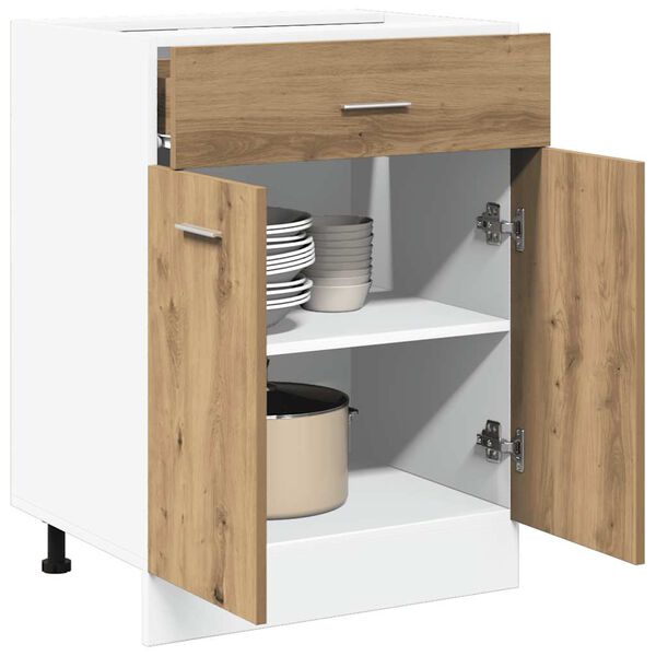 vidaXL Ντουλάπι με Συρτάρια "Lyon" από Τεχνητό Δρυς 60x46x81,5 εκ. από Τεχνητό Ξύλο