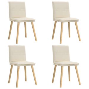 vidaXL Καρέκλες Τραπεζαρίας 4 Τεμ. Λινές