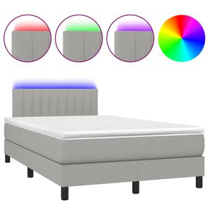 vidaXL &Kappa;&rho;&epsilon;&beta;ά&tau;&iota; Boxspring &mu;&epsilon; &Sigma;&tau;&rho;ώ&mu;&alpha; & LED &Alpha;&nu;.&Gamma;&kappa;&rho;&iota; 120x190&epsilon;&kappa;. &Upsilon;&phi;&alpha;&sigma;&mu;ά&tau;&iota;&nu;&omicron;