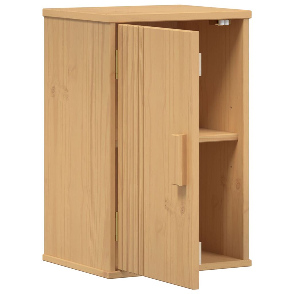 vidaXL Ντουλάπι Αποθήκευσης Μπάνιου 35x30x55 εκ από Μασίφ Ξύλο Πεύκου