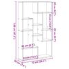 vidaXL Βιβλιοθήκη Αρτισιανή Δρυς 72x20x120 εκ. από Επεξεργασμένο Ξύλο