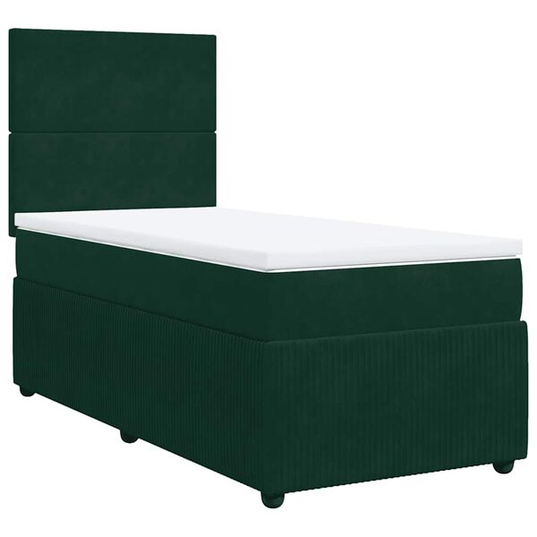 vidaXL &Kappa;&rho;&epsilon;&beta;ά&tau;&iota; Boxspring &mu;&epsilon; &Sigma;&tau;&rho;ώ&mu;&alpha; &Sigma;&kappa;&omicron;ύ&rho;&omicron; &Pi;&rho;ά&sigma;&iota;&nu;&omicron; 90x190 &epsilon;&kappa;. &Beta;&epsilon;&lambda;&omicron;ύ&delta;&iota;&nu;&omicron;