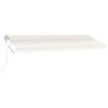 vidaXL Τέντα Αυτόματη με LED & Αισθητήρα Ανέμου Κρεμ 500 x 300 εκ.