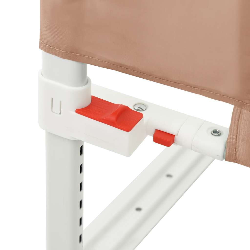 vidaXL Μπάρα Κρεβατιού Προστατευτική Taupe 140 x 25 εκ. Υφασμάτινη