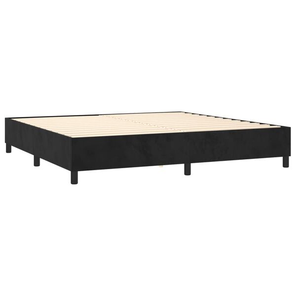 vidaXL &Kappa;&rho;&epsilon;&beta;ά&tau;&iota; Boxspring &mu;&epsilon; &Sigma;&tau;&rho;ώ&mu;&alpha; &Mu;&alpha;ύ&rho;&omicron; 200x200 &epsilon;&kappa;. &Beta;&epsilon;&lambda;&omicron;ύ&delta;&iota;&nu;&omicron;