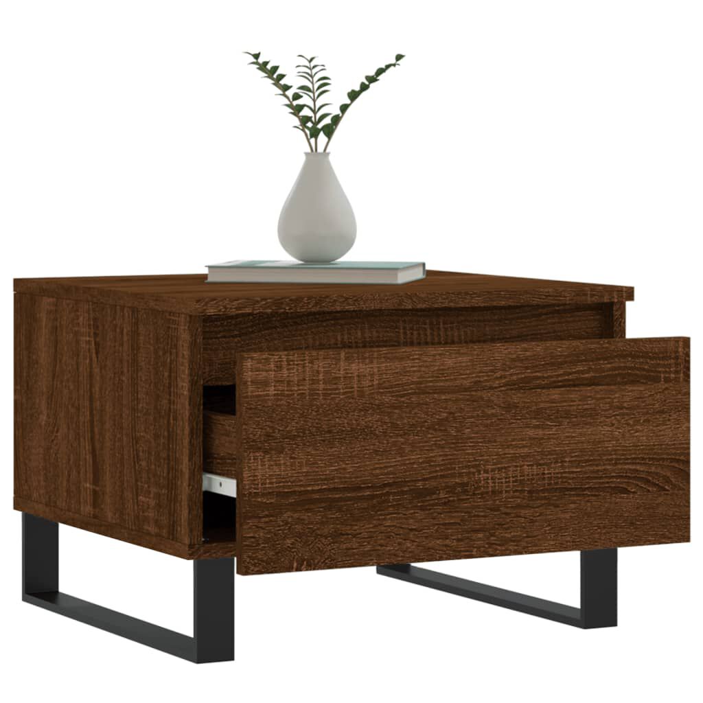 vidaXL Τραπεζάκι Σαλονιού Καφέ Δρυς 50x46x35 εκ. Επεξεργασμένο Ξύλο