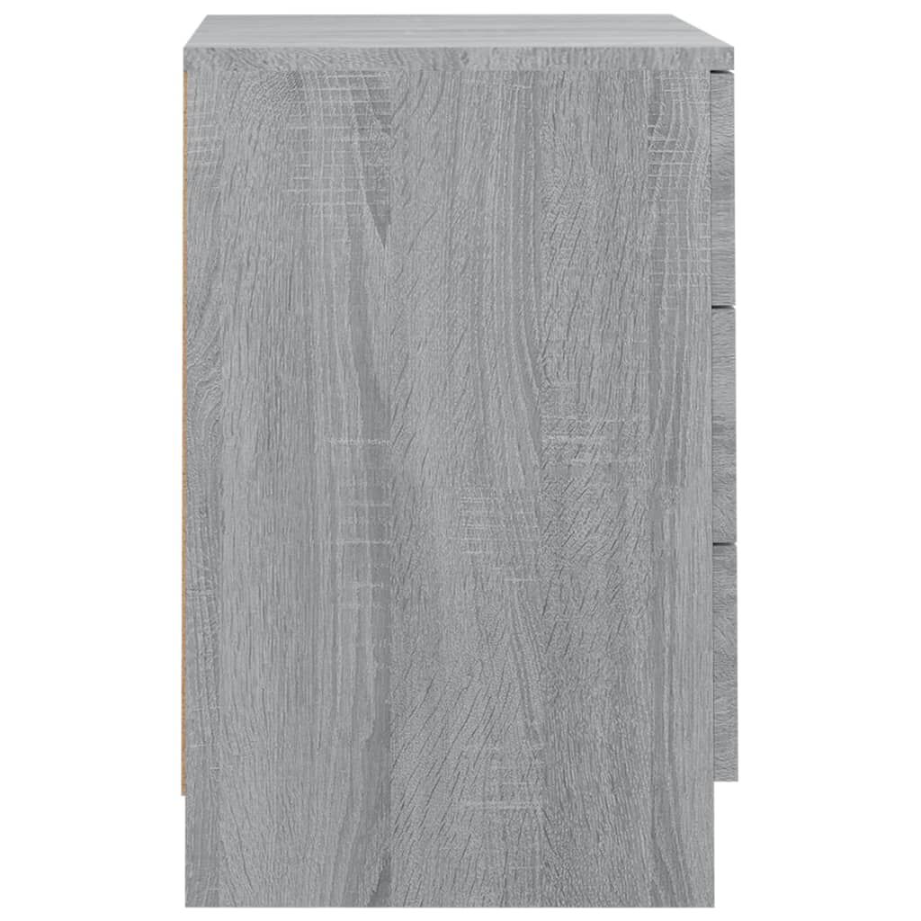 vidaXL Κομοδίνο Γκρι Sonoma 38x35x56 εκ. από Επεξεργασμένο Ξύλο