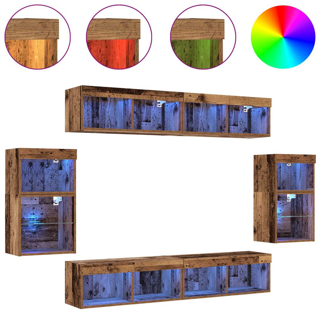 Floating Shelf 2 τεμάχια Παλαιό ξύλο 40x28.5x40 εκ Επεξεργασμένο ξύλο