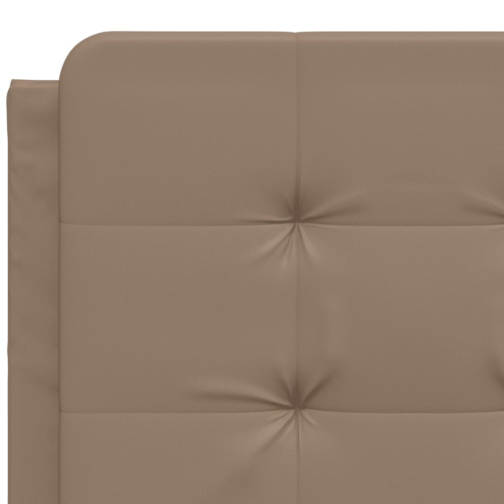 vidaXL Κρεβάτι με Στρώμα Καπουτσίνο 120x200 εκ. από Συνθετικό Δέρμα