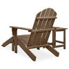 vidaXL Καρέκλα Κήπου Adirondack Καφέ με Ottoman & Τραπέζι Ξύλο Ελάτης