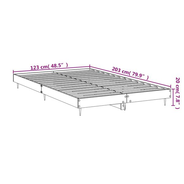 vidaXL Πλαίσιο Κρεβατιού Γκρι Sonoma 120x200 εκ. Επεξεργασμένο Ξύλο