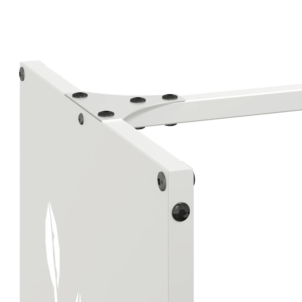 vidaXL Ράφι Καυσόξυλων Λευκό 40x30x80 εκ. Χάλυβας ψυχρής έλασης