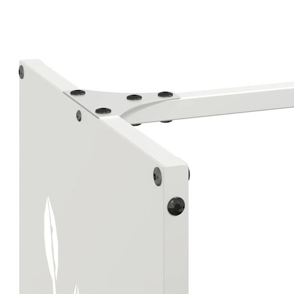 vidaXL Ράφι Καυσόξυλων Λευκό 40x30x80 εκ. Χάλυβας ψυχρής έλασης