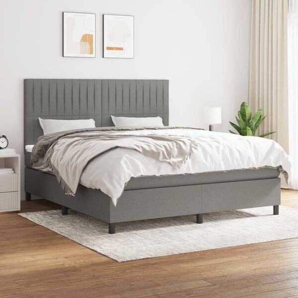 vidaXL &Kappa;&rho;&epsilon;&beta;ά&tau;&iota; Boxspring &mu;&epsilon; &Sigma;&tau;&rho;ώ&mu;&alpha; &Sigma;&kappa;&omicron;ύ&rho;&omicron; &Gamma;&kappa;&rho;&iota; 180x200 &epsilon;&kappa; &Upsilon;&phi;&alpha;&sigma;&mu;ά&tau;&iota;&nu;