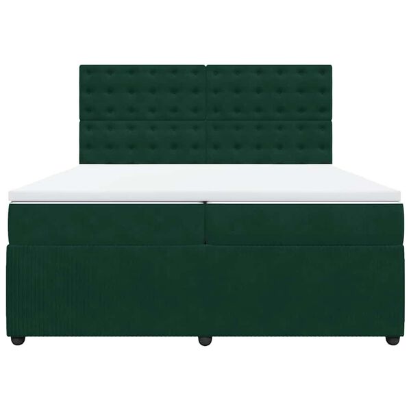 vidaXL &Kappa;&rho;&epsilon;&beta;ά&tau;&iota; Boxspring &mu;&epsilon; &Sigma;&tau;&rho;ώ&mu;&alpha; &Sigma;&kappa;&omicron;ύ&rho;&omicron; &Pi;&rho;ά&sigma;&iota;&nu;&omicron; 200x200&epsilon;&kappa;. &Beta;&epsilon;&lambda;&omicron;ύ&delta;&iota;&nu;&omicron;