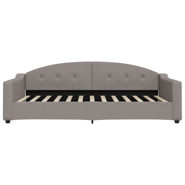 vidaXL Καναπές Κρεβάτι με Στρώμα Taupe 100 x 200 εκ. Υφασμάτινο