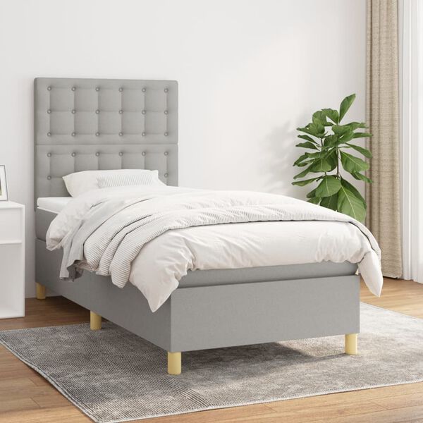 vidaXL &Kappa;&rho;&epsilon;&beta;ά&tau;&iota; Boxspring &mu;&epsilon; &Sigma;&tau;&rho;ώ&mu;&alpha; &Alpha;&nu;&omicron;&iota;&chi;&tau;ό &Gamma;&kappa;&rho;&iota; 80x200 &epsilon;&kappa;. &Upsilon;&phi;&alpha;&sigma;&mu;ά&tau;&iota;&nu;&omicron;