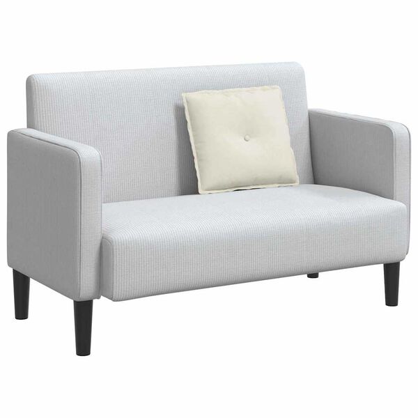 vidaXL Μαξιλάρι Πλάτης Κρεμ 50 x 45 εκ. Υφασμάτινο Κορντουρά