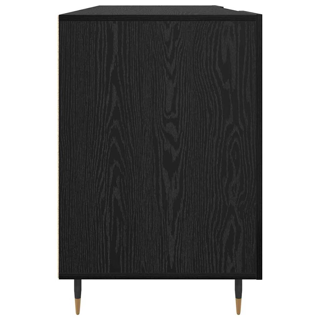 vidaXL Γραφείο με ράφι Μαύρη δρυς 140 x 50 x 75 εκ. Επεξεργασμένο ξύλο