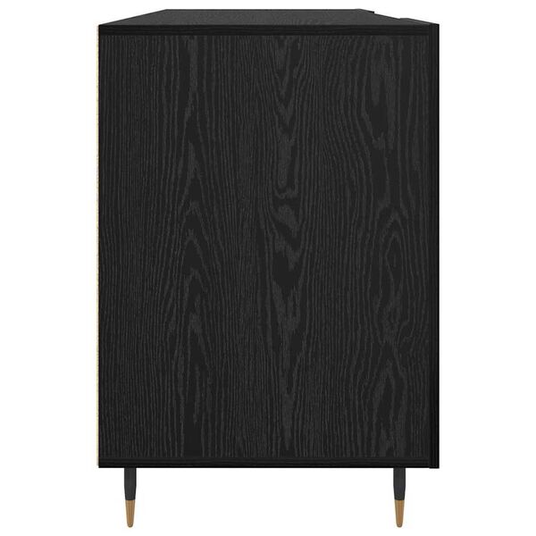 vidaXL Γραφείο με ράφι Μαύρη δρυς 140 x 50 x 75 εκ. Επεξεργασμένο ξύλο